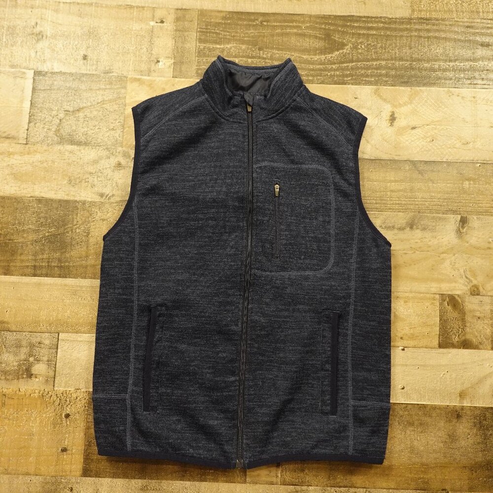 Johnnie-O West Coast Prep Full Zip Vest Twilight Blue Men's Size Medium